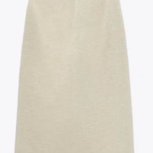 Zara Frayed Tweed High-Waisted Skirt